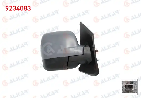 ALKAR 9234083 | Dış Dikiz Aynası Sağ Mekanik Asferık Astarlı Sinyalli Sensörlü 4 Pin Renault Traffic 2014