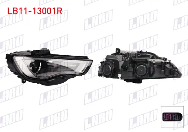 LABO LB11-13001R | Far Sağ Xenon Mercekli Ledli Audi A3 2013