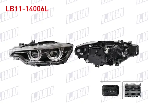 LABO LB11-14006L | Far Sol Led Krom Çerçeveli Bmw 3 Serisi F30 LCI 2016 2019