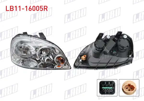 LABO LB11-16005R | Far Sağ Elektrikli Motorlu Chevrolet Lacetti 2003 2012 Sedan