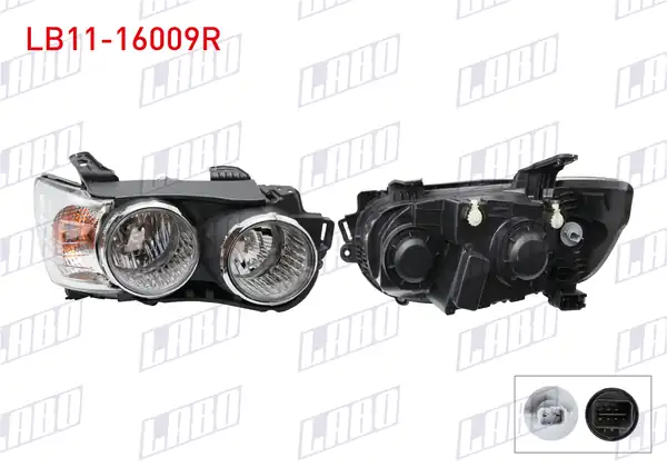 LABO LB11-16009R | Far Sağ Krom Halkalı Chevrolet Aveo T300 2011