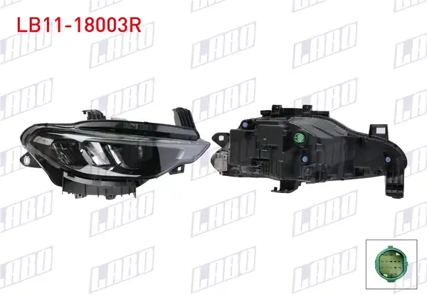 LABO LB11-18003R | Far Sağ Ustten Ledli Motorlu Fiat Egea 2021