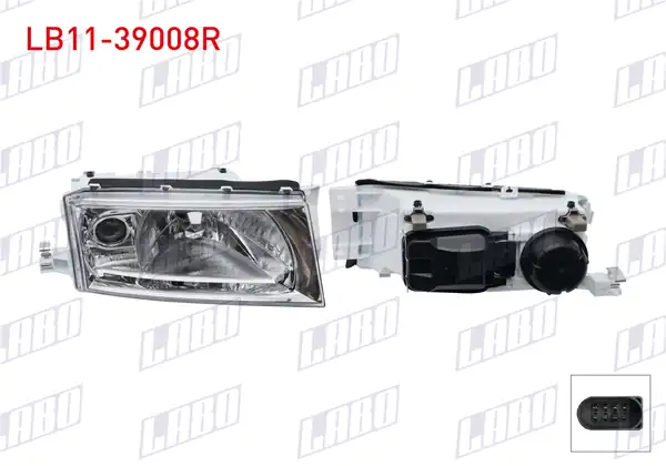 LABO LB11-39008R | Far Sağ Merceksiz Sis Farlı Motorlu Skoda Octavia 1998 2010
