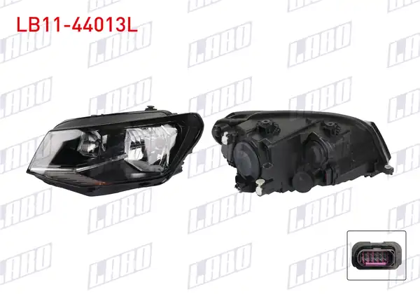 LABO LB11-44013L | Far Sol Siyah Çerçeveli Volkswagen Caddy 2016 2020