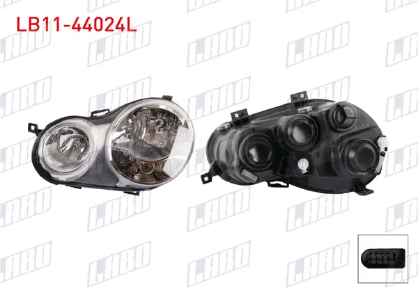LABO LB11-44024L | Far Sol Motorlu Volkswagen Polo 9n_ 9a_ 2002 2005