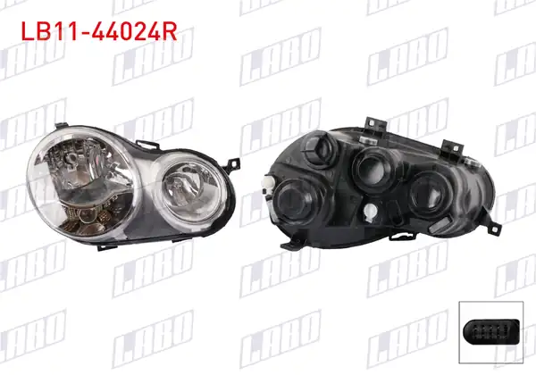 LABO LB11-44024R | Far Sağ Motorlu Volkswagen Polo 9n_ 9a_ 2002 2005