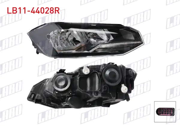 LABO LB11-44028R | Far Sağ Nikelajlı Volkswagen Polo VI Aw1 Bz1 Ae1 2018 2021