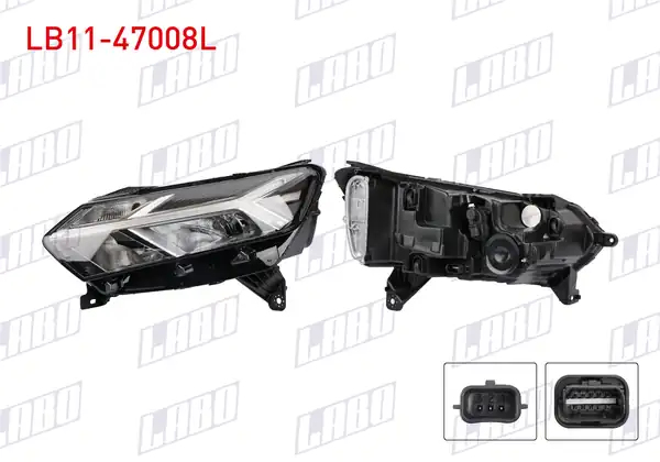 LABO LB11-47008L | Far Sol Motorlu Ledlı Krom Dacia Sandero 2022 -