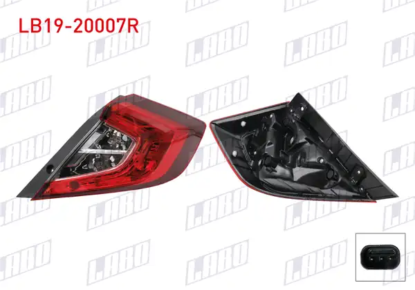 LABO LB19-20007R | Stop Sağ Dış Honda Civic Sedan Fc5 2016 2022
