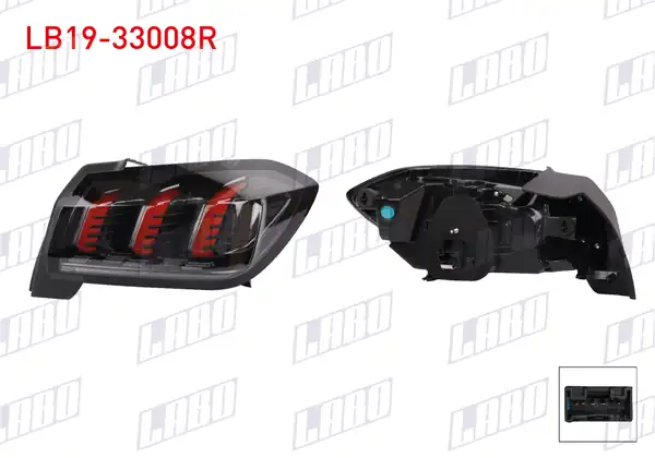 LABO LB19-33008R | Stop Sağ Ledli Peugeot 208 > Line Allure 2019