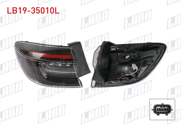 LABO LB19-35010L | Stop Sol Dış Ledli Siyah Çizgili Renault Clio V Faz 2 2024