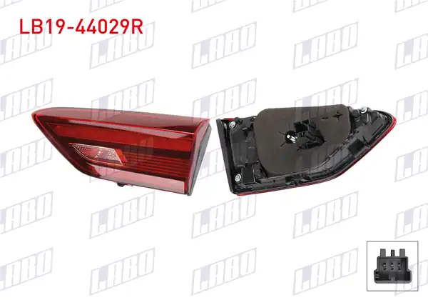 LABO LB19-44029R | Stop İç Sağ Ledli Volkswagen Polo VI Aw1 Bz1 Ae1 2021 2024