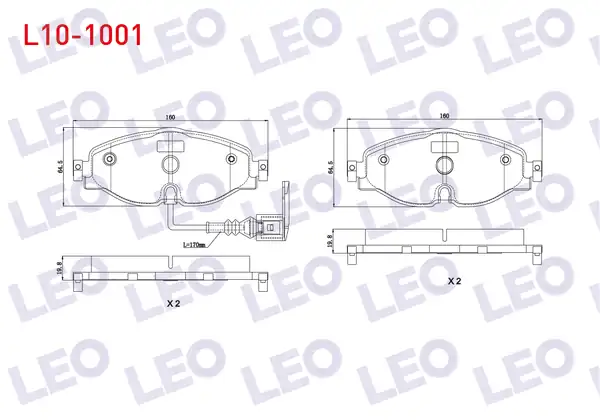 LEO L10-1001 | Fren Balata Ön Fişli Golf VII