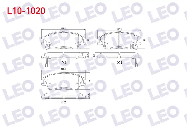 LEO L10-1020 | Fren Balata Ön Ikazlı Accent İ