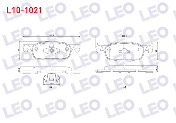 LEO L10-1021 | Fren Balata Ön Renault Clio IV