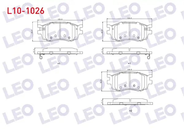 LEO L10-1026 | Fren Balata Ön Ikazlı Hyundai Accent