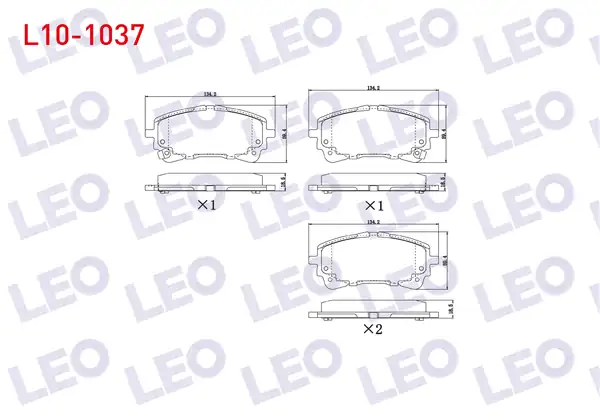 LEO L10-1037 | Fren Balata Ikazlı Ön Toyota Corolla _e21_ 1 8 Hybrid 2019 Corolla _e21_ 1 6 Vvt İ 2019