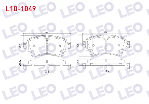 LEO L10-1049 | Fren Balata Arka Audi A4 (8W2,B9) 2.0 TDI 2015-/ A4 (8W2,B9) 1.8 TFSI 2015-/ Q7 (4M) 3.0 TDI 2015-/ Q7 (4M) 2.0 TFSI 2015 -