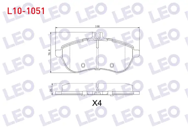 LEO L10-1051 | Fren Balata Ön Mercedes C Serisi