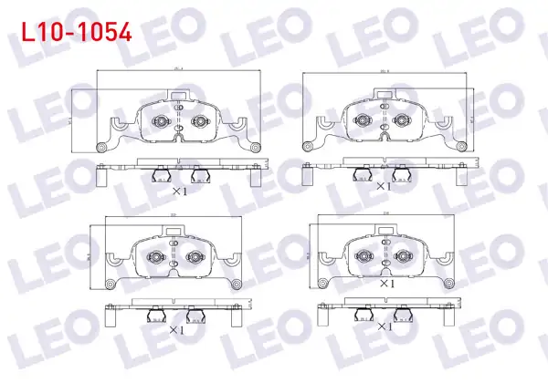 LEO L10-1054 | Fren Balata Ön Ikazlı (Yengec Tip) Audi A4 (8W2,B9) 1.4 TFSI-2.0 TDI 2015-/ A4 Quattro 2.0 TDI 2015-/ A4 Allroad Quattro 3.0 TDI 2016-/ A5 1.4 TFSI 2017-/ A5 2.0 TDI 2017-/ Q5 2.0 TDI 2016 -