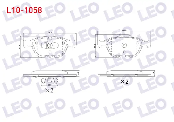 LEO L10-1058 | Fren Balata Ön Ford Transit Connect 1 8 TDCI 2002 2013 Tourneo Connect 1 8 TDCI 2002 2013 Focus İ Daw Dbw 2 0i 16v 1998 2004
