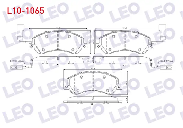 LEO L10-1065 | Fren Balata Ön Fişli Ford Transit