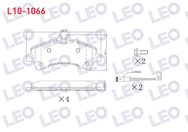 LEO L10-1066 | Fren Balata Arka Fişli Mercedes Sprinter