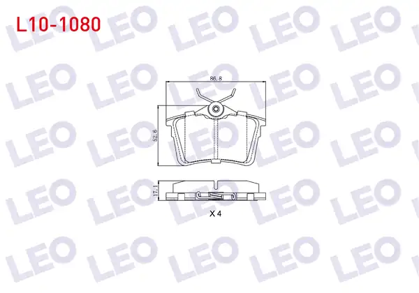LEO L10-1080 | Fren Balata Arka Peugeot Partner