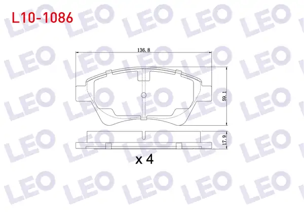 LEO L10-1086 | Fren Balata Ön Renault Megane II