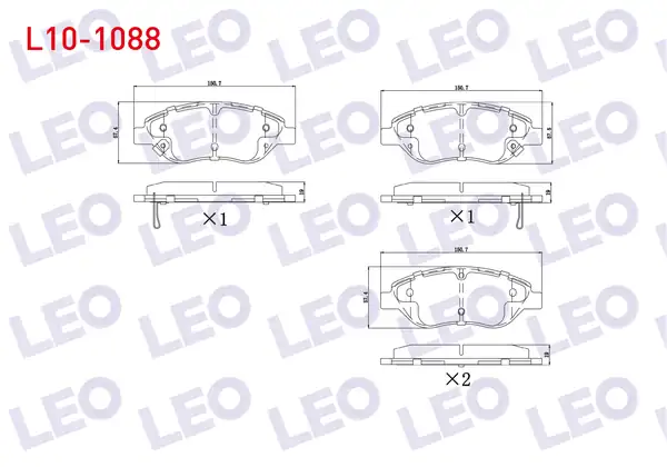 LEO L10-1088 | Fren Balata Ön Ikazlı Fiat Egea