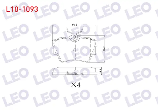 LEO L10-1093 | Fren Balata Arka Renault