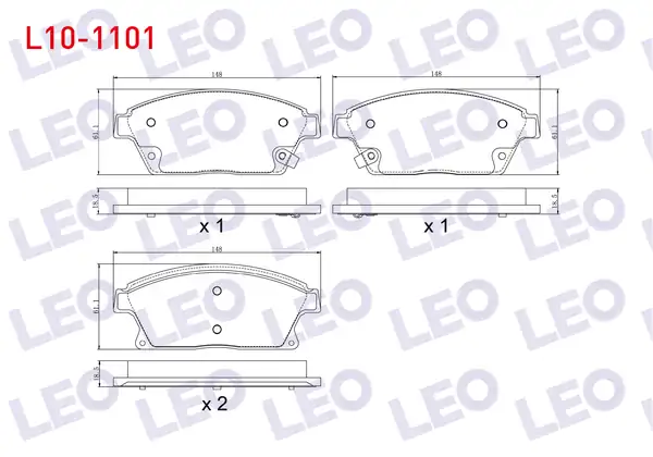 LEO L10-1101 | Fren Balata Ön Ikazlı Opel Astra J