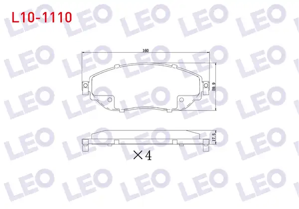 LEO L10-1110 | Fren Balata Ön Renault Traffic III 1 6 dCi 2014 Opel Vivaro X83 1 6 CDTI 2015