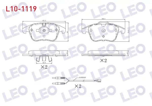 LEO L10-1119 | Fren Balata Ön Fişli Citroen C5