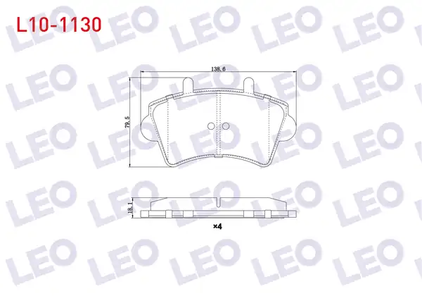 LEO L10-1130 | Fren Balata Ön Renault Master II