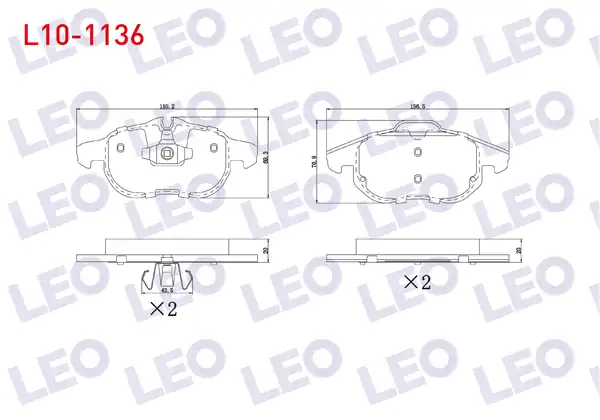 LEO L10-1136 | Fren Balata Ön Opel Vectra C