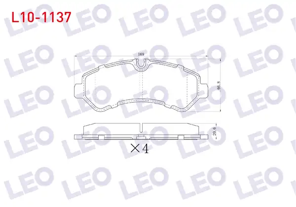 LEO L10-1137 | Fren Balata Arka Mercedes Sprinter 5t 907 516 CDI 519 CDI 2018 Çift Teker