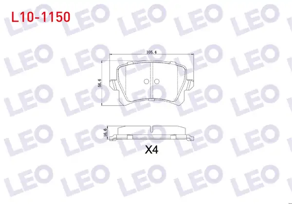 LEO L10-1150 | Fren Balata Arka Volkswagen Tiguan