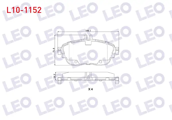 LEO L10-1152 | Fren Balata Ön Mercedes A Serisi