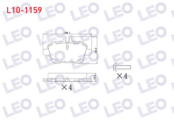 LEO L10-1159 | Fren Balata Arka Mercedes A Serisi