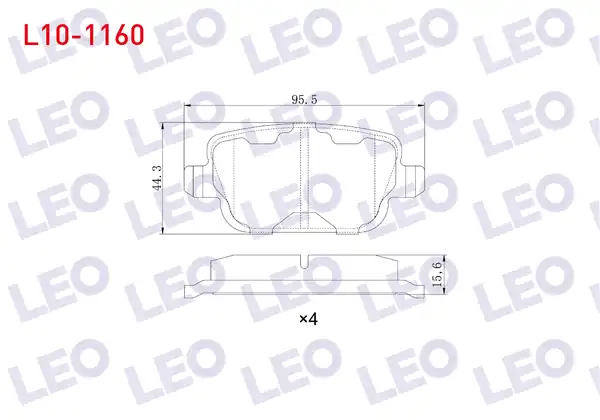LEO L10-1160 | Fren Balata Arka Mondeo IV