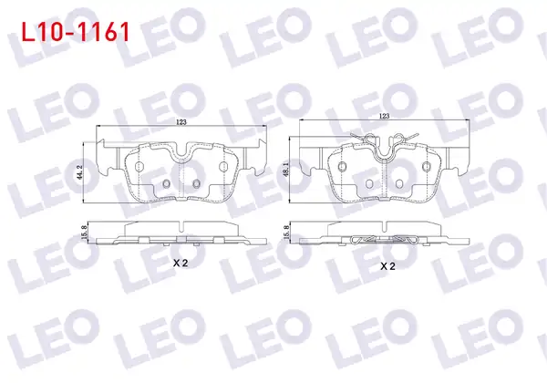 LEO L10-1161 | Fren Balata Arka Bmw 2 Serisi F45 218 İ 2014