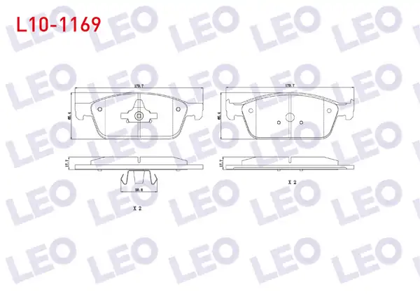 LEO L10-1169 | Fren Balata Ön Ford Tourneo Connect 1.6 TDCI 2013-/ Transit Connect 1.6 TDCI 2013-/ Kuga II 2.0 TDCI 2013 -
