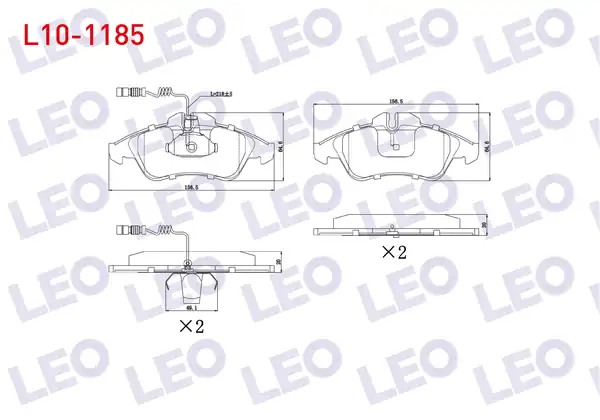 LEO L10-1185 | Fren Balata Ön Mercedes Sprinter