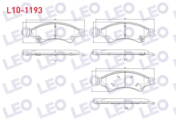 LEO L10-1193 | Fren Balata Ön Ikazlı Ford Ranger
