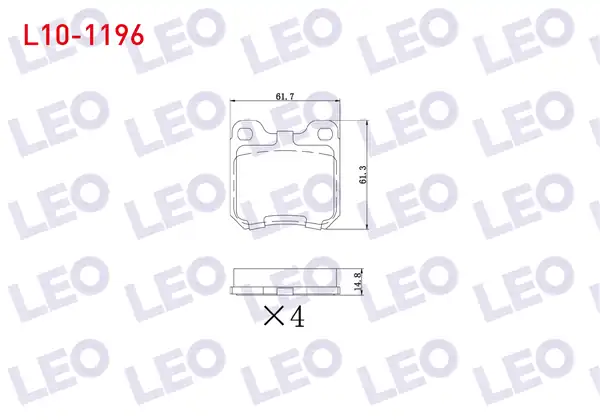 LEO L10-1196 | Fren Balata Arka Opel Vectra B