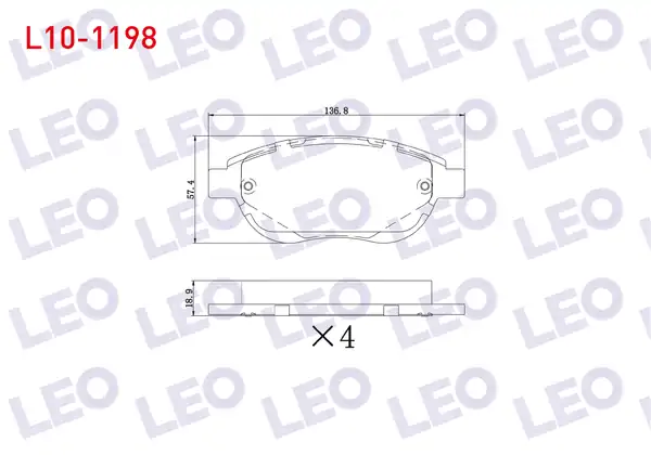 LEO L10-1198 | Fren Balata Ön Peugeot 307