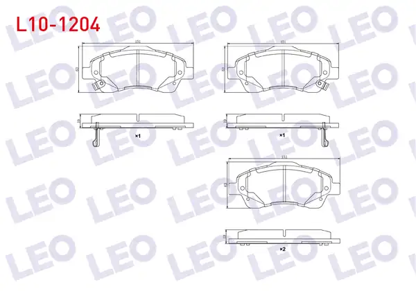 LEO L10-1204 | Fren Balata Ön Ikazlı Toyota Avensis