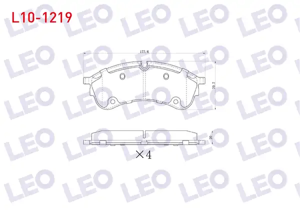 LEO L10-1219 | Fren Balata Ön Volkswagen Crafter Sy_sz 2 0 TDI 2018 Uzun Şase Çift Teker