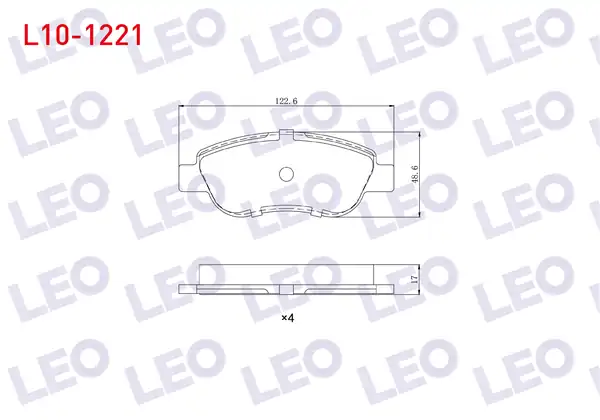 LEO L10-1221 | Fren Balata Ön Fiat Albea 1.2 2003-2005 / Fiat Palio 1.2 2003-2005